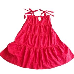 Free Assembly Women's Tie Shoulder Tiered Maxi Dress Size 2XL Red NWT